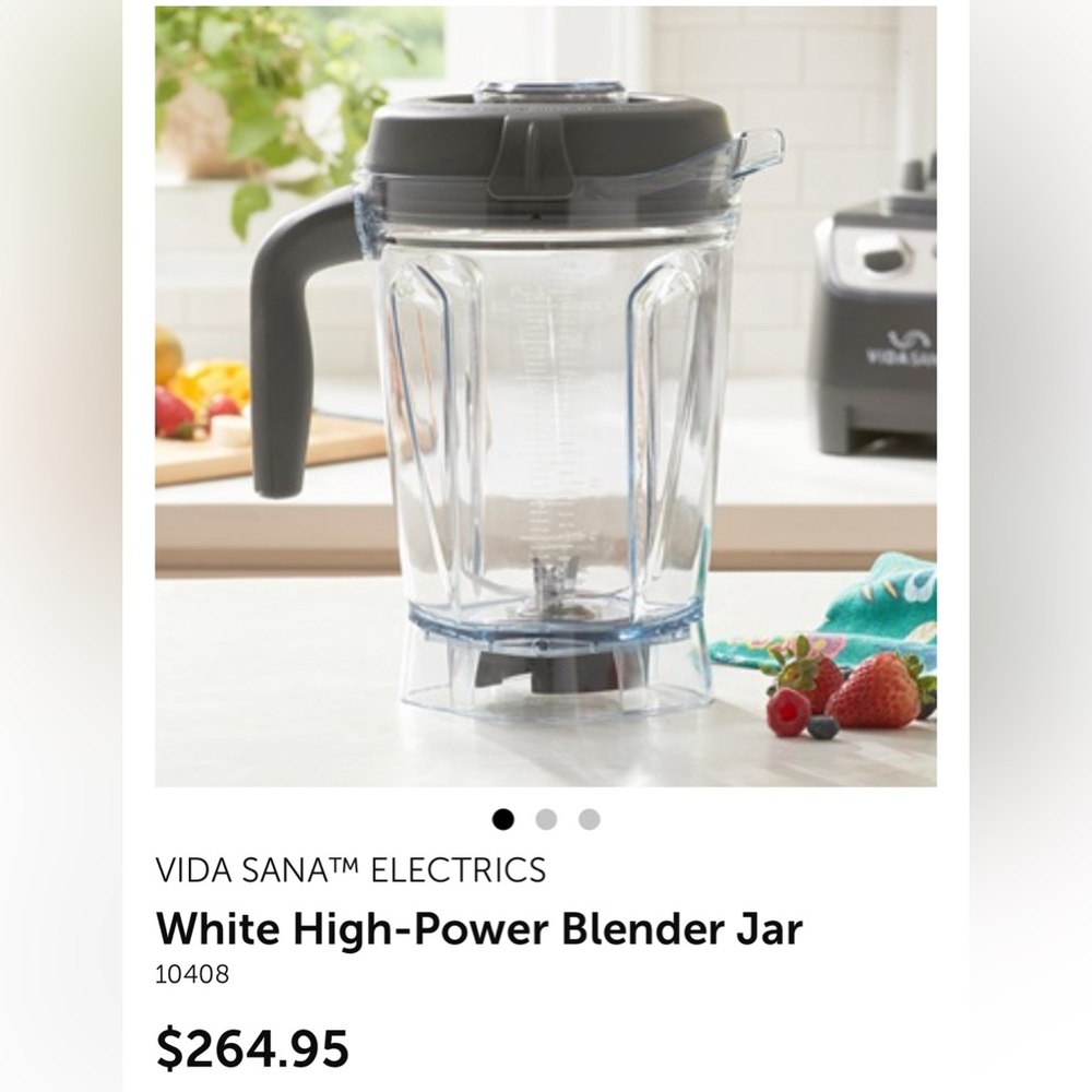 Princess House White High-Power Blender Jar